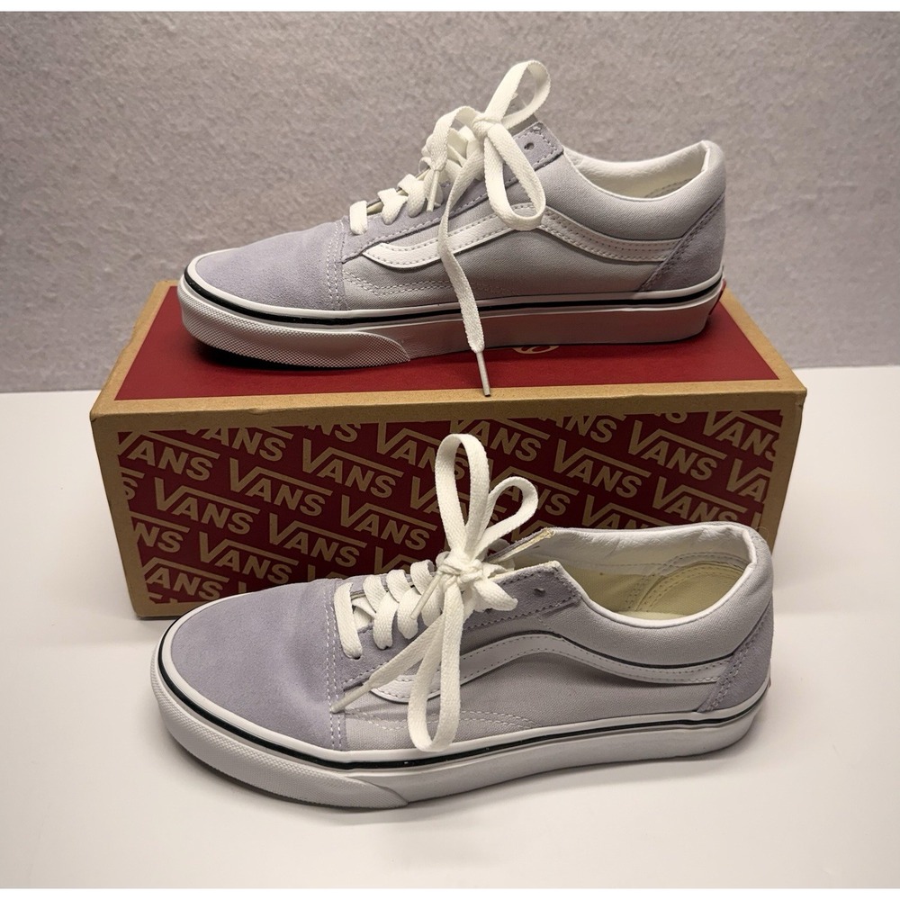 Vans Old Skool Gray Dawn True White Suede Canvas VN0A38G1UKX Men 6.5 / Women 8